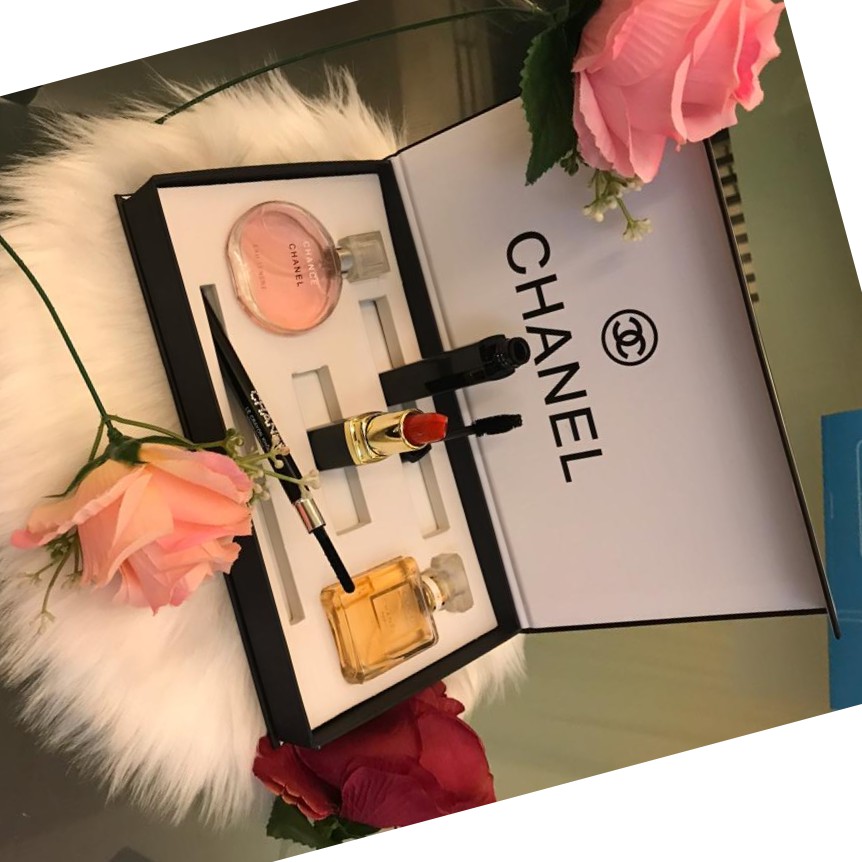 Chanel Gift Set 2 perfume, Lipstick and Eyeliner Shopee Malaysia
