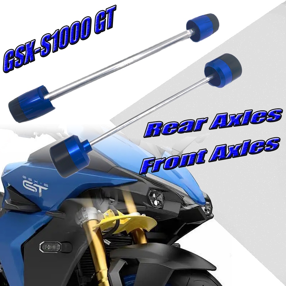 GSX S1000 GT Motorcycle Front Rear Axle Fork Crash Sliders Wheel