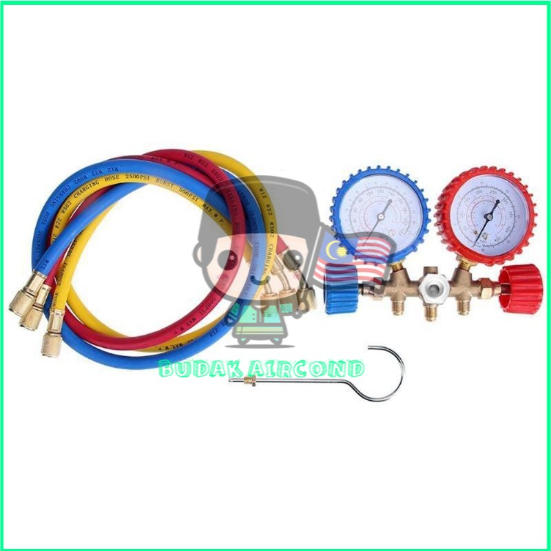 manifold gauge R410 R22 R134a R404a R12 refrigerant air conditioning