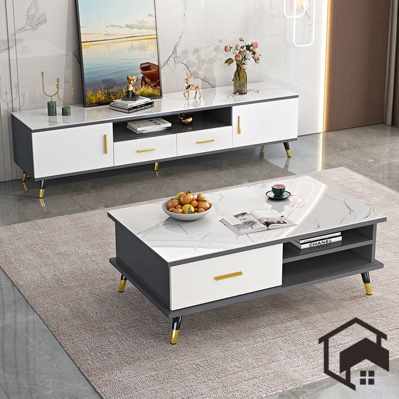 Tempered Glass TV Modern Light Luxury Minimalist Living Room