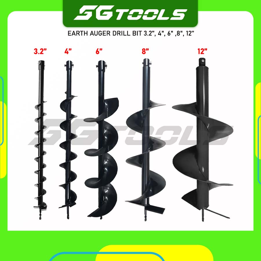 EARTH AUGER DRILL BIT4"6"8"12"/ Garden Soil Loosening Heavy Duty Hole