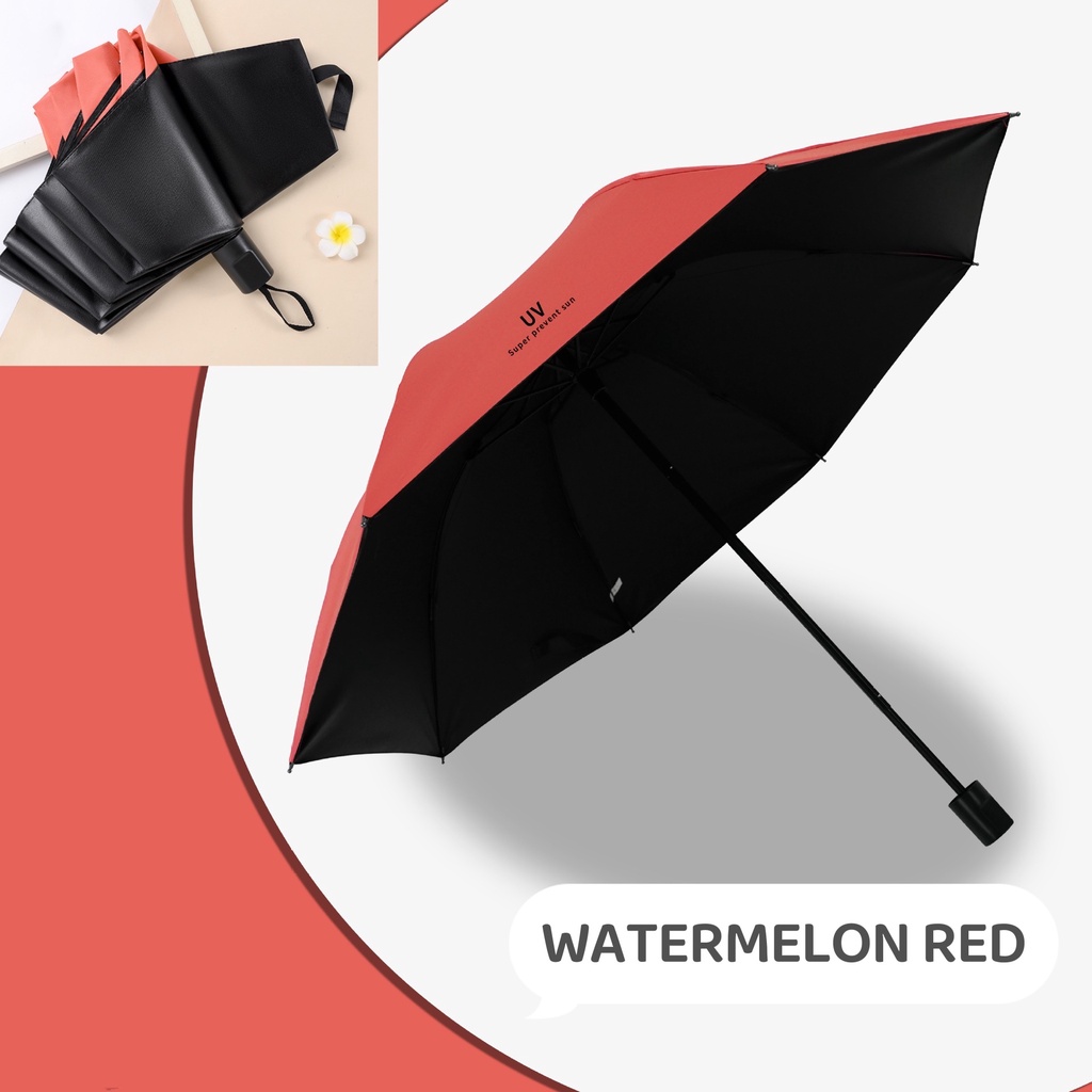 💥Ready Stock💥Manual Uv Umbrella Super Prevent Sun Folding Umbrella