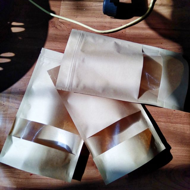 (50pcs) brown paper ziplock kraft bag / Zip lock Shopee Malaysia