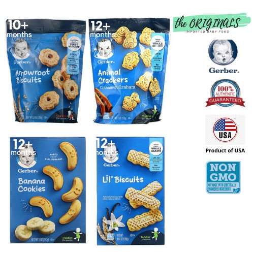 (READY STOCK) GERBER Baby Biscuits/ Cookies/ Crackers, 10+/12+ months