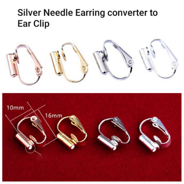 🇲🇾Service to convert my shop's silver needle earrings to Ear Clip, Earring converter, Ear Clip