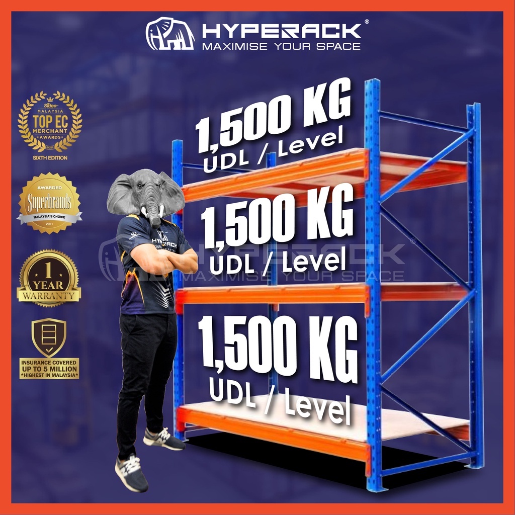HYPERACK ™️[Klang Valley Delivery] Storage Rack Rak Besi Warehouse Rack