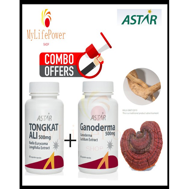 ASTAR GANODERMA LUCIDUM EXTRACT TONGKAT ALI 500MG 60 CAPSULES