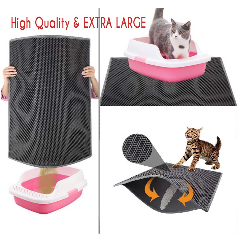 😺READY STOCK😺EXTRA LARGE Waterproof Double Layer Pet Cat Litter Trapper