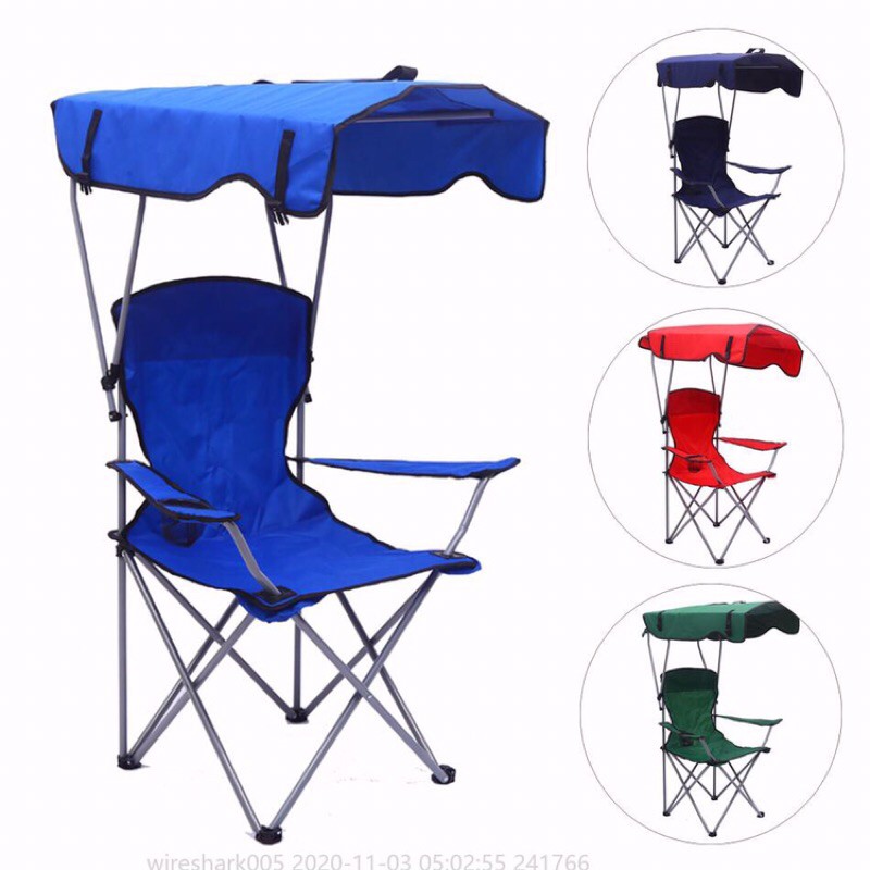 READY STOCK IN MALAYSIA ORWAN Folding chair with sunshade / Portable