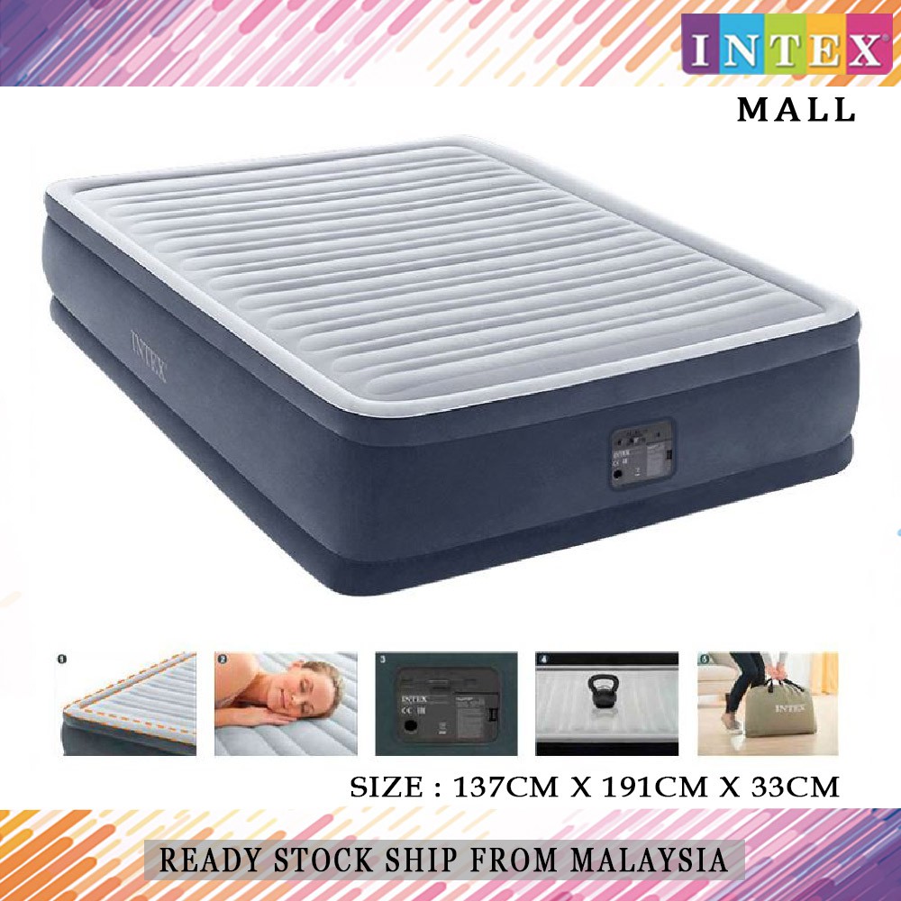 INTEX 1.37M DURABEAM Deluxe FiberTech Technology Inflatable Air Bed