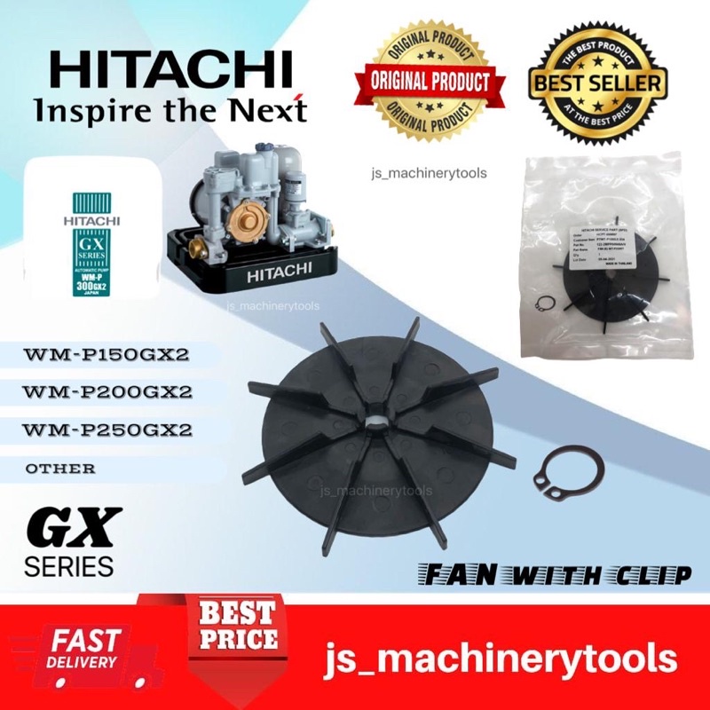 Hitachi water pump spare part fan set Original WMP150GX2 200 Shopee