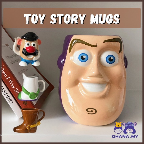 Disney Toy Story Dinnerware Cup Glass Cups Handle Mug HeatResistant