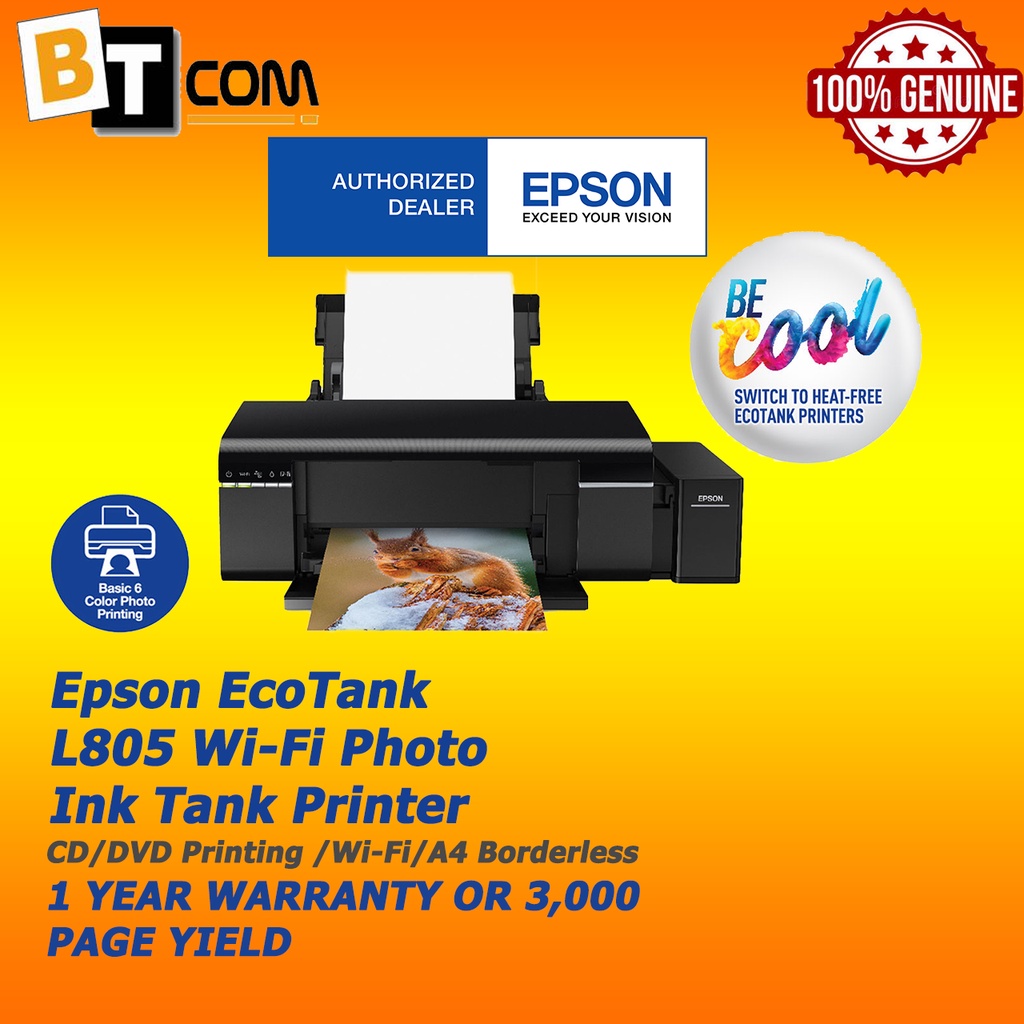 Epson L805 WiFi Photo Ink Tank Printer Shopee Malaysia