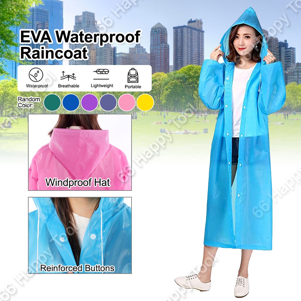 EVA Rain Coat Waterproof Raincoat Rain Suit Rainwear Hoodie Outdoor