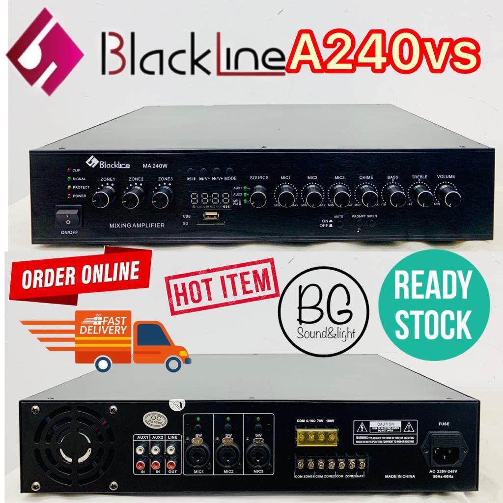 [Ready Stock]Blackline A240VS 240W Public Address PA System Mixing