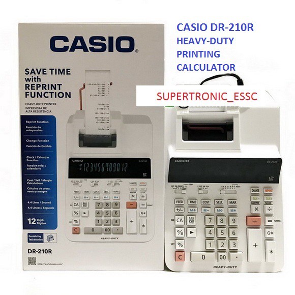 (FREE 5 PAPER ROLL) ORI CASIO HeavyDuty Printing Calculator DR210R