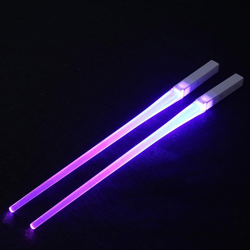 LED Lightsaber Chopsticks Reusable Light Up Chopstick Kitchen Party