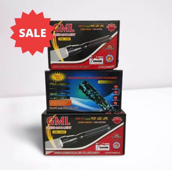 MADE IN GERMANY FLASHLIGHT (RECHARGEABLE LED HEAVY DUTY TORCHLIGHT