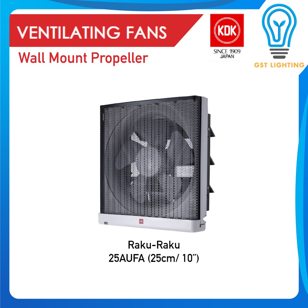 KDK 25AUFA 25cm/10" Wall Mount Ventilating Fan Kitchen Exhaust Fan