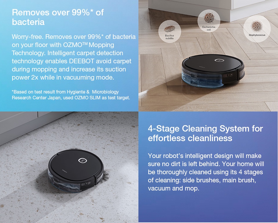 ECOVACS DEEBOT U2PRO Robot Vacuum Cleaner With Mop Best Scrubber for