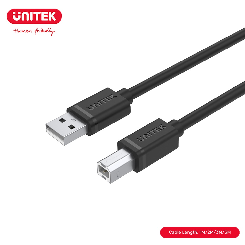 Unitek USBA to USBB Charging Cable Male to Male USB2.0 Data Transfer