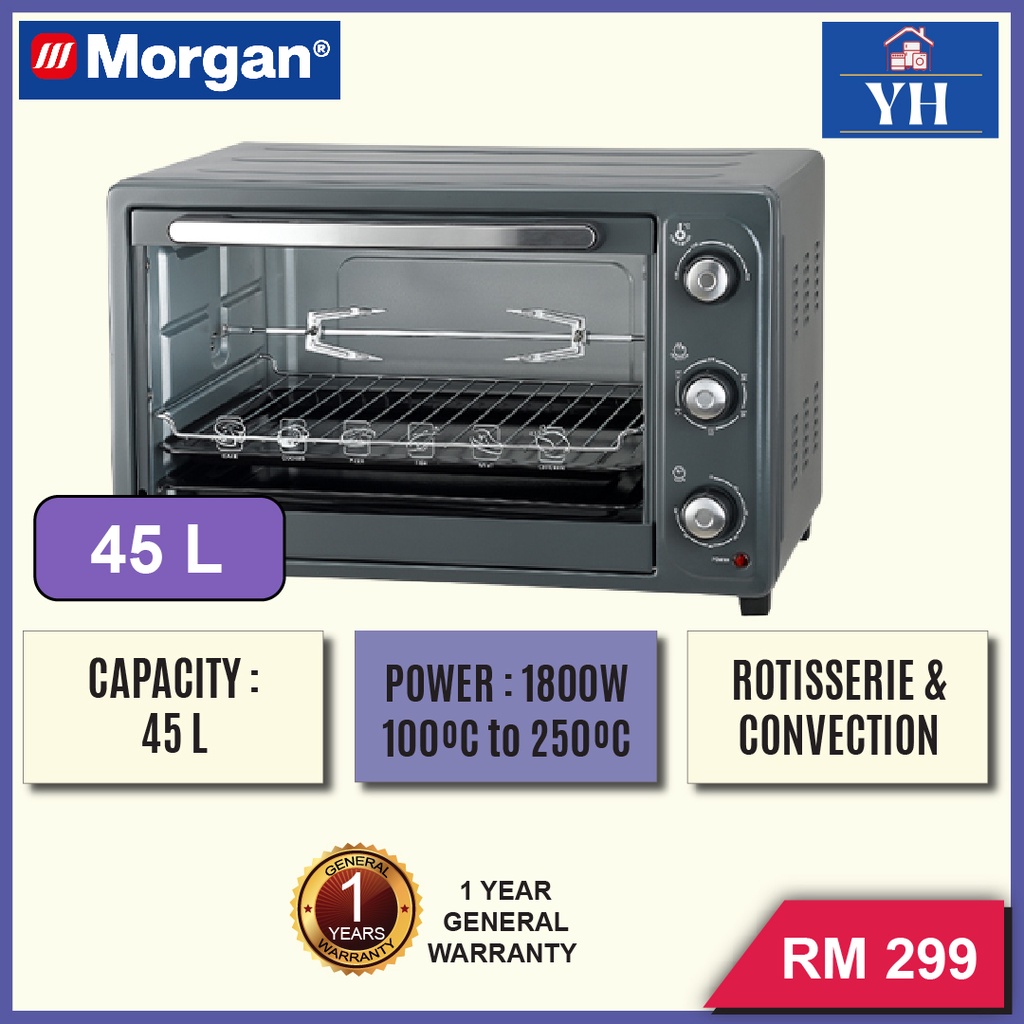 45L 1800W 6 Function Electric Oven with Rotisserie & Convection