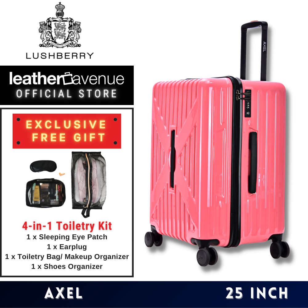 Lushberry AXEL 25 inch Luggage Polycarbonate Hard Case Suitcase TSA Lock Hinomoto Wheels Luggage