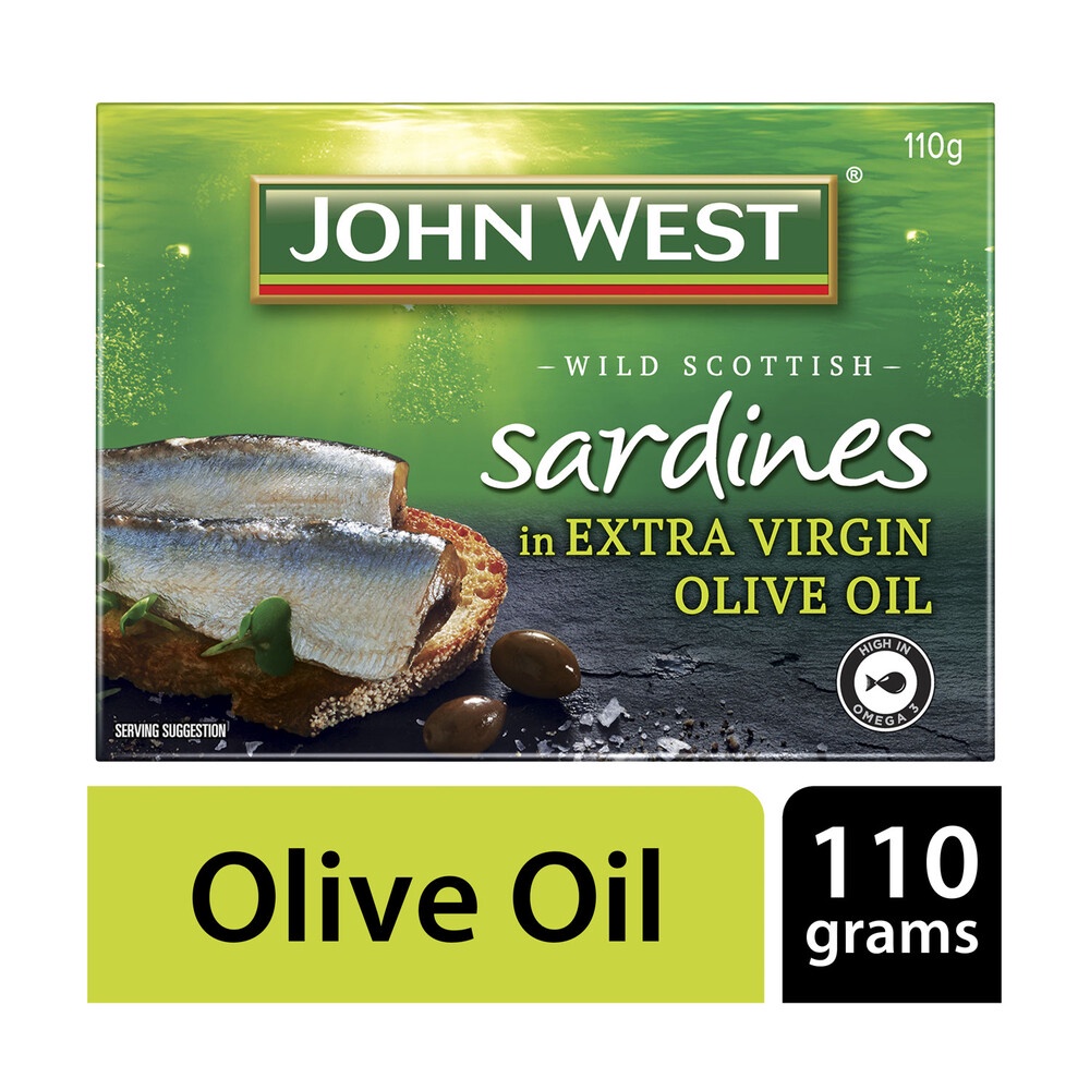John West Sardines Extra Virgin Olive Oil 110g (EXP Mar 2024) Shopee