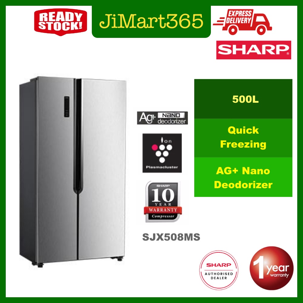 Sharp Side By Side Refrigerator (500L) SJX508MS Shopee Malaysia