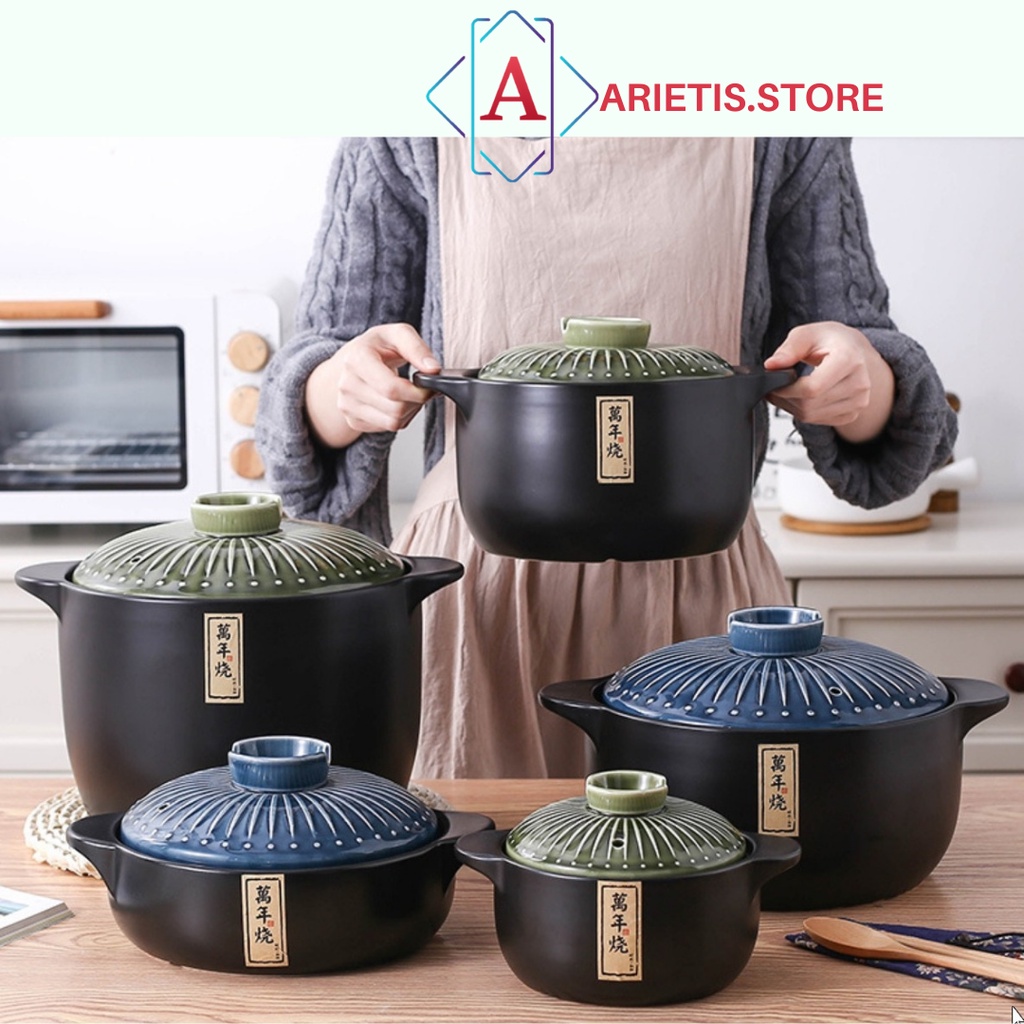 Ceramic Stockpot Stovetop Cookware Soup Pot Stew Ceramic Claypot