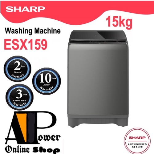 SHARP ESX159 15kg Top Load Full Auto Washing Machine with Intelligent
