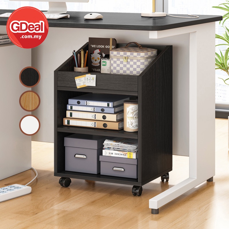 GDeal Small Bookshelf With Wheels Office Storage Artifact Under Desk