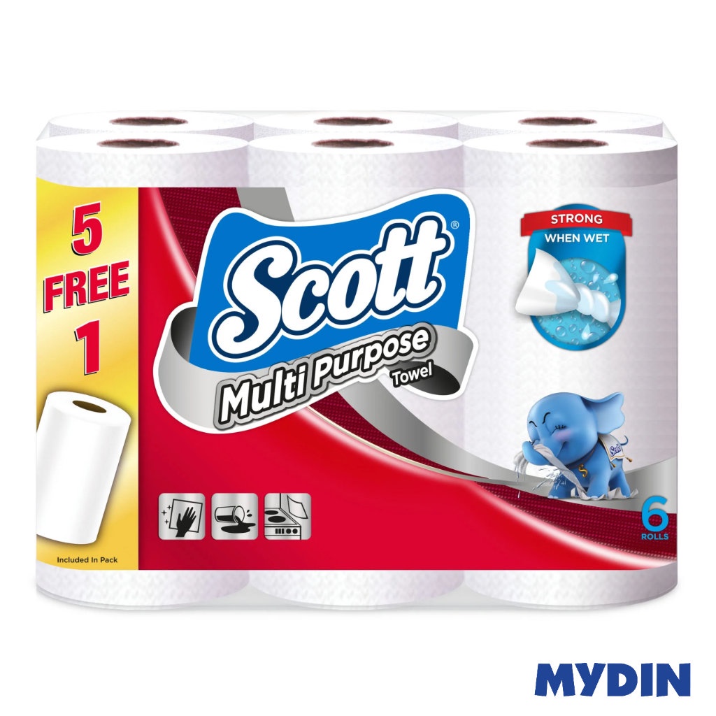 Scott Kitchen Roll Towel (55sheets x 5+1Rolls) Shopee Malaysia