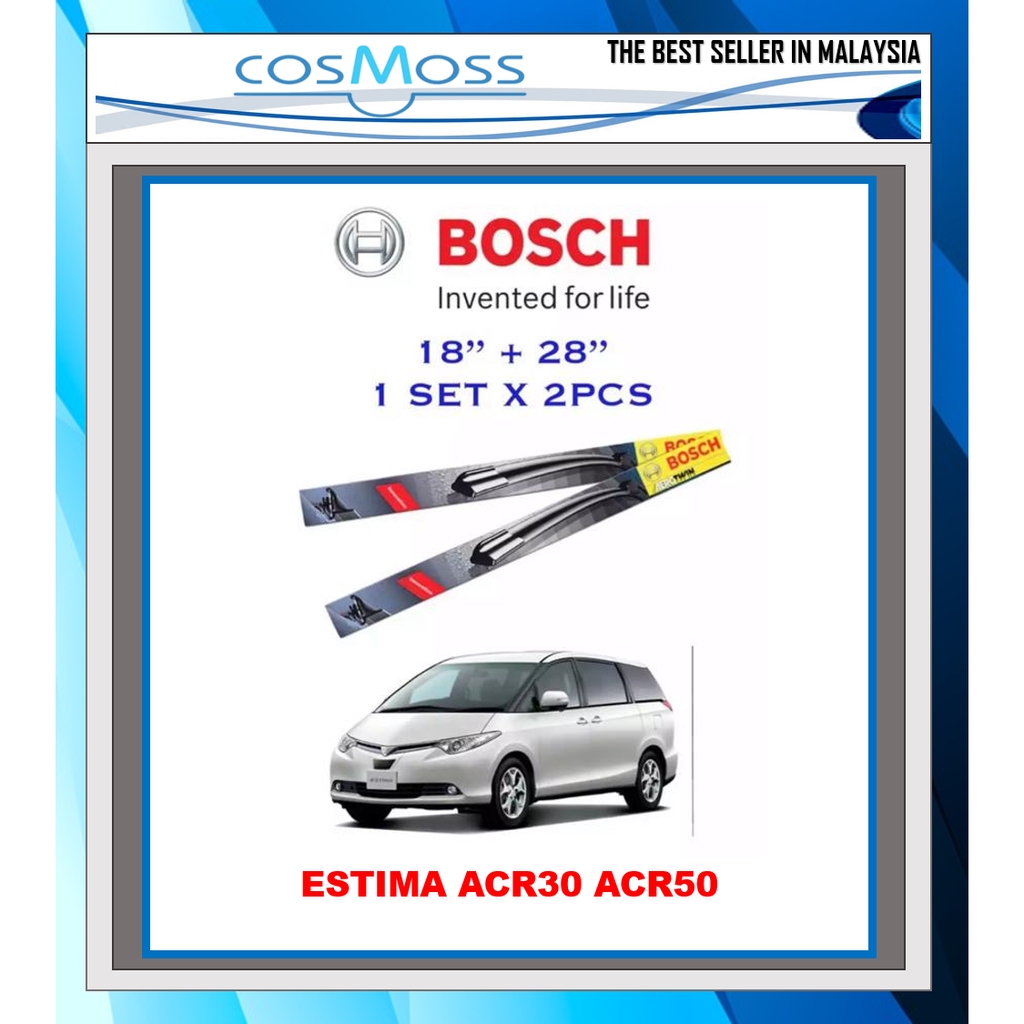 Bosch Wiper Blade (Set) for Toyota Estima (ACR30/ACR40/ACR50), 28"/18