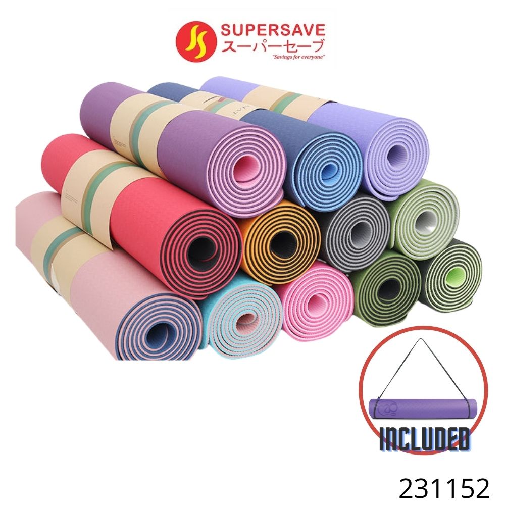 SUPERSAVE Premium TPE Yoga Mat AntiSlip Exercise Mat TPE Mat for Yoga