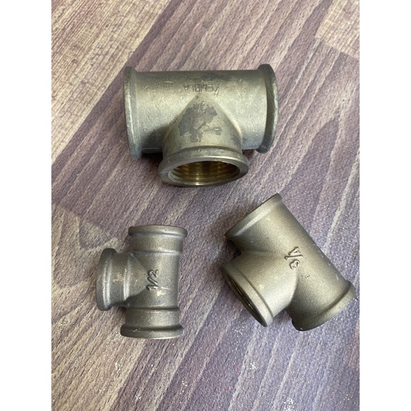 1/2” ， 3/4”，1” brass equal Tee 全铜Tee Shopee Malaysia