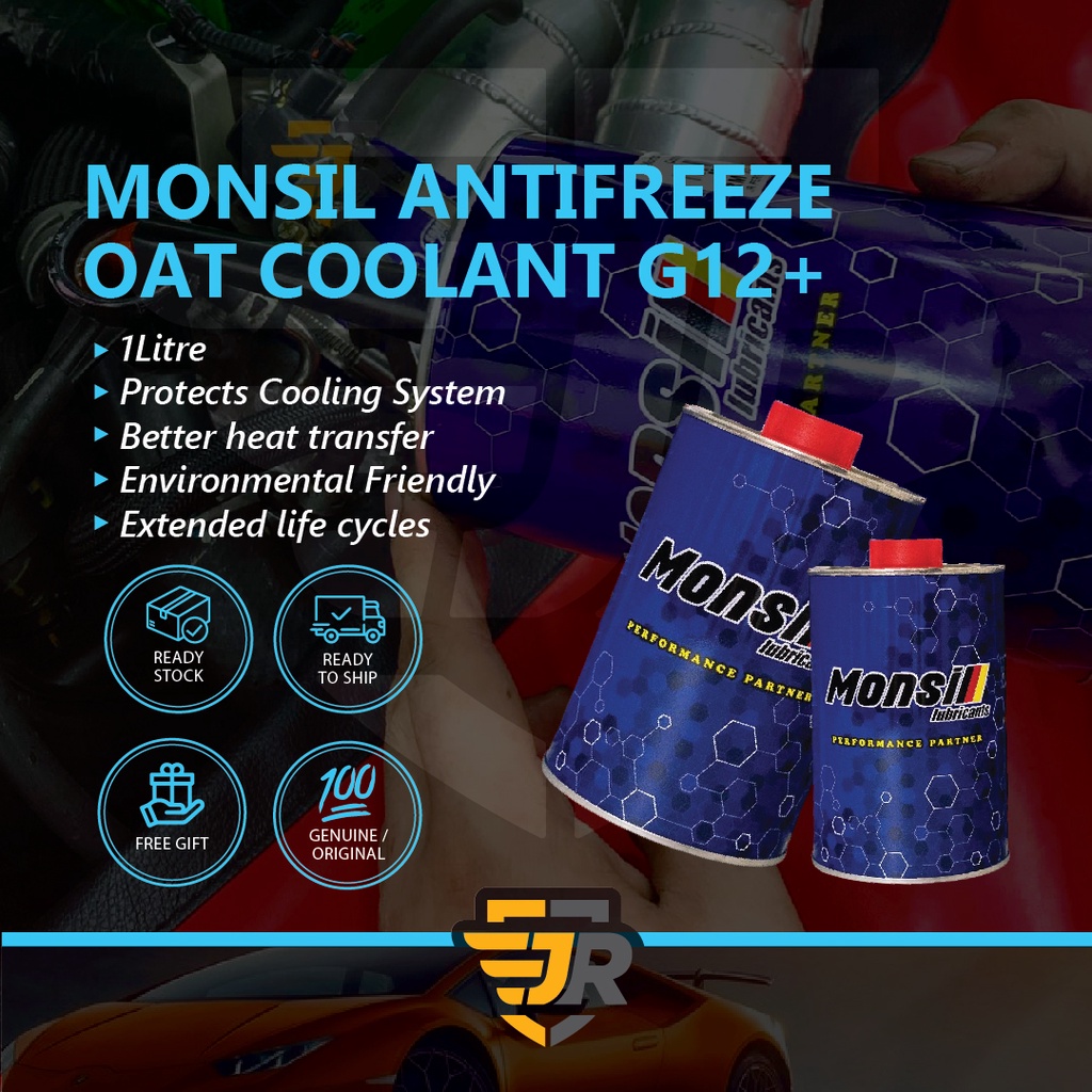 Monsil Antifreeze OAT Coolant G12+ Radiator Coolant 1L Honda Toyota