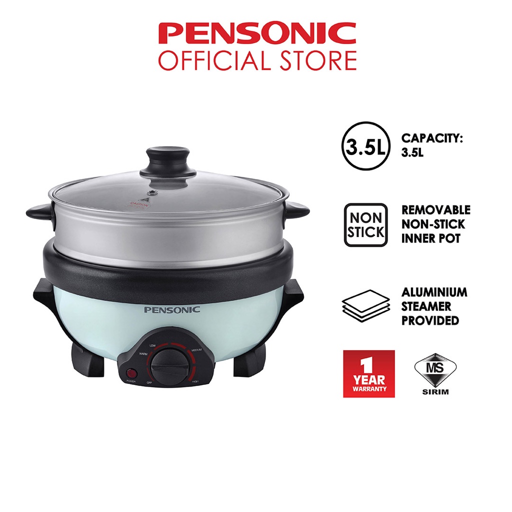 Pensonic Multi Cooker With Steamer NonStick Pot (3.5L) PMC1302S