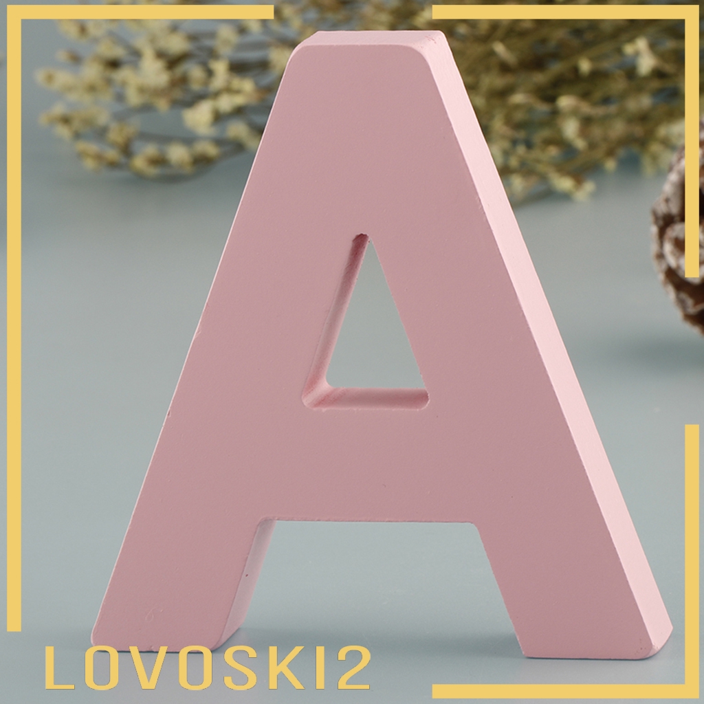 [lovoskiacMY] Kids Girl Room Decor Pink Wooden Alphabet Letter