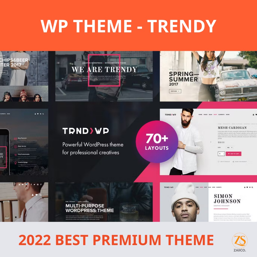 Trendy Creative MultiPurpose WordPress Theme [Demo Content Included] [70+ Layouts ] [2022