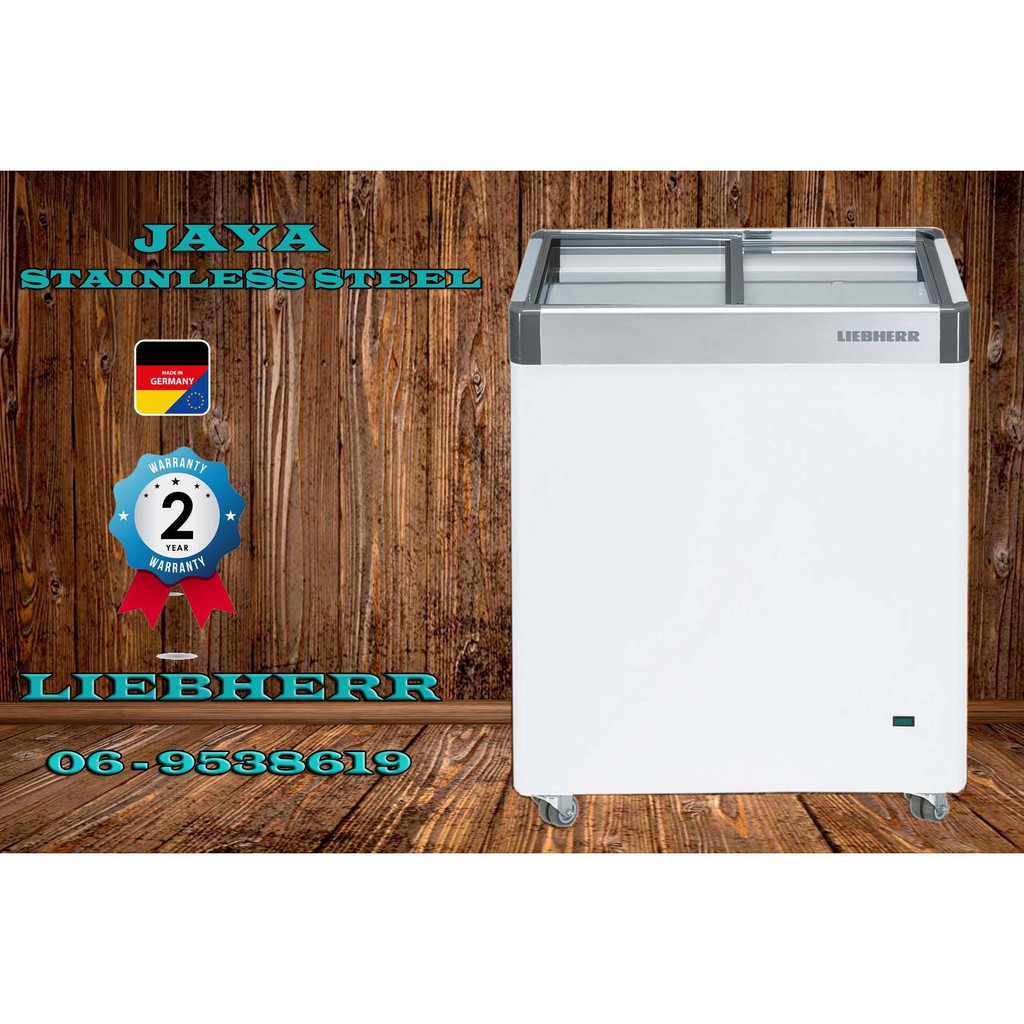 (JAYA FREEZER) LIEBHERR Chest Freezer Flat Glass Sliding Door EFE 1102