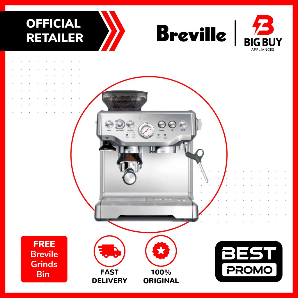 BREVILLE Barista Express Espresso Machine ( FREE Brevile Grinds Bin