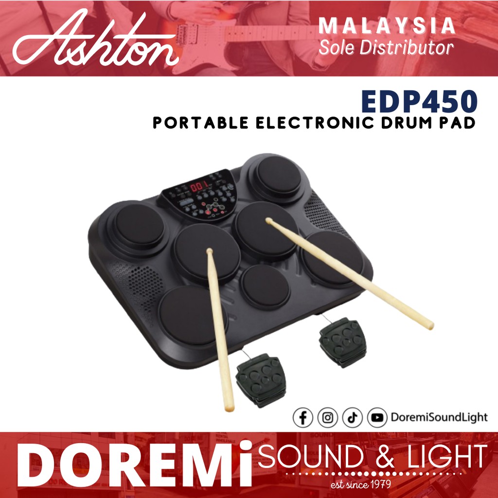 ASHTON EDP450 Portable Electronic Drum Pad Shopee Malaysia