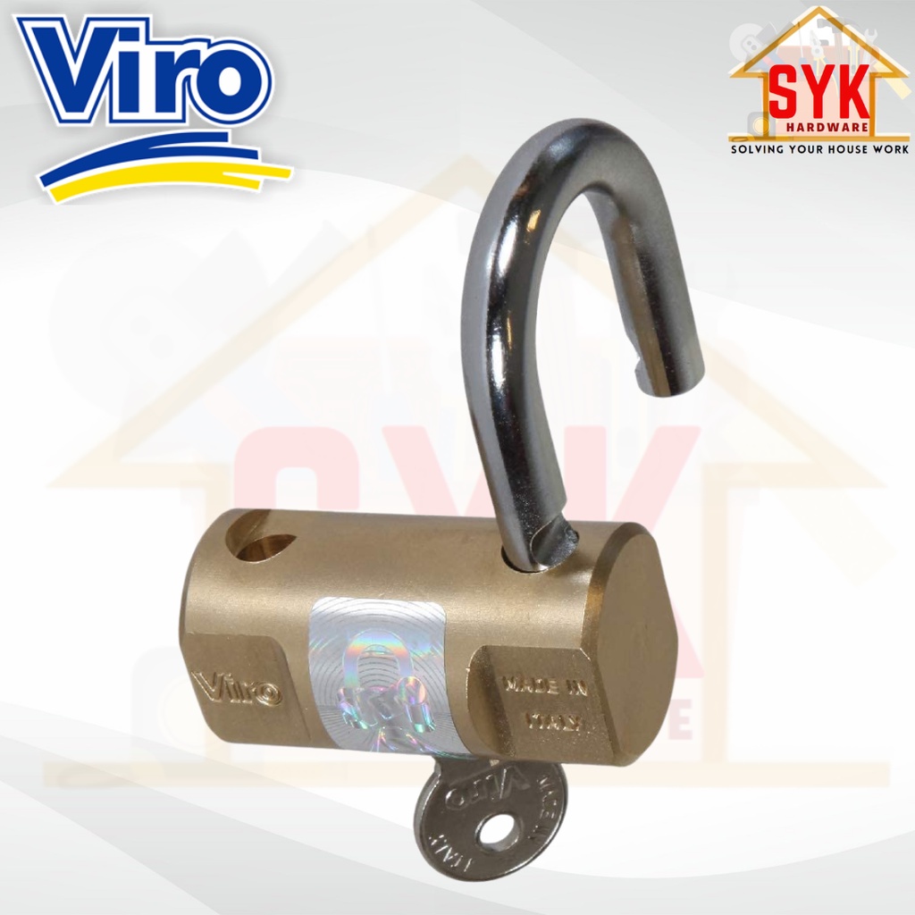SYK VIRO Cylinder Brass Padlock (50mm/60mm/70mm/80mm) With Original