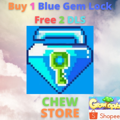 Blue Gem Locks Growtopia ( Buy 1 BGL/Bonus 2 DLS) Shopee Malaysia