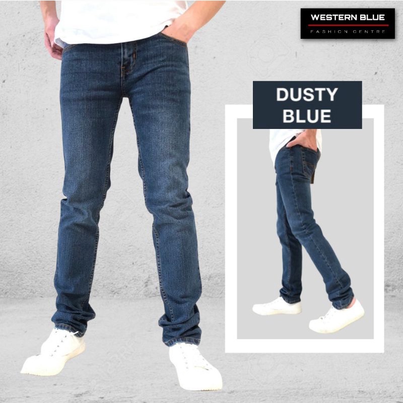 Lush Men’s Slim Fit Vintage Jeans Shopee Malaysia