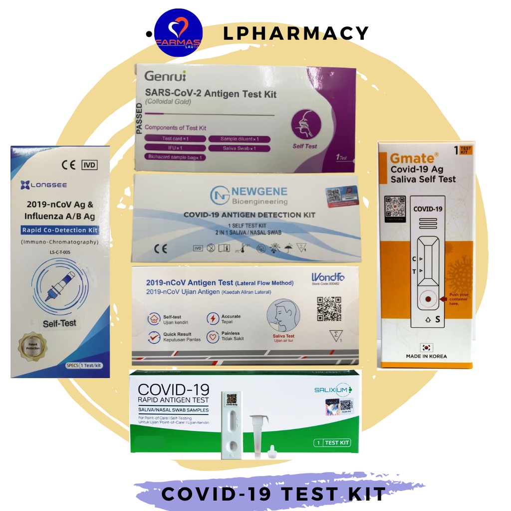 COVID19 TEST KIT 1'S ( SALIXIUM/ GMATE/LONGSEE/ WONDFO/ NEWGENE/GENRUI