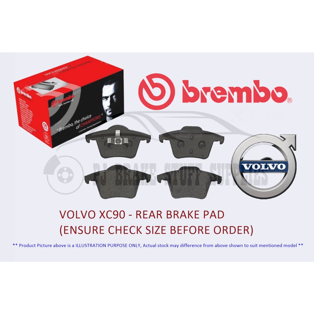 Volvo XC90 2.5T AWD REAR BREMBO Aftermarket Brake Pad Shopee Malaysia