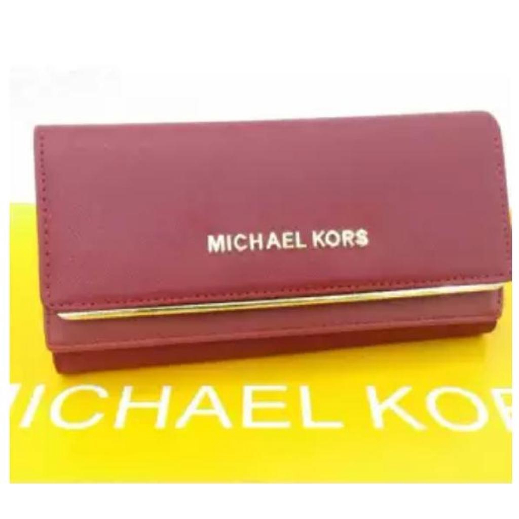 Michael Kors Womens Mk Jet Set Checkbook Wallet ( Red )ichael Kors