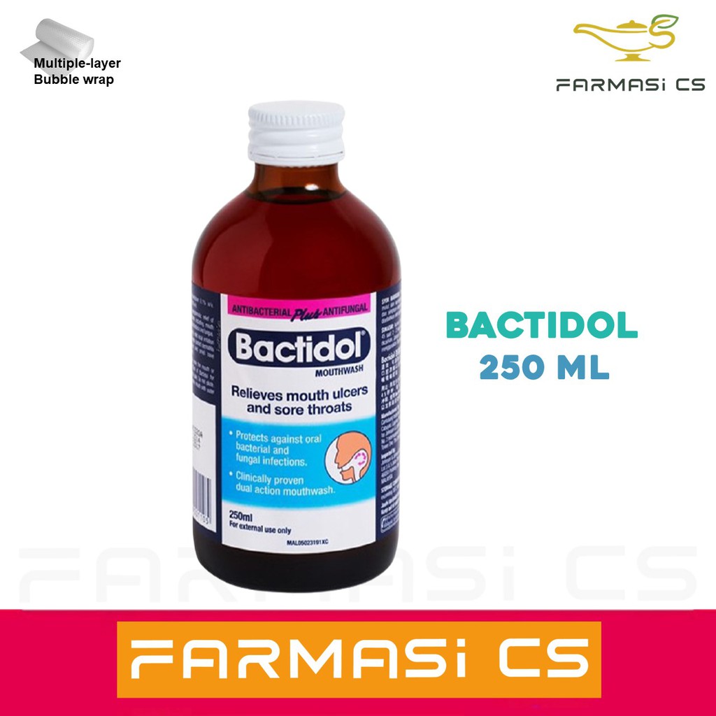 Bactidol Mouthwash Antibacterial plus Antifungal 250ml EXP05/2025